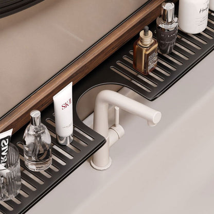 Support pour robinet en aluminium et noyer sans perçage