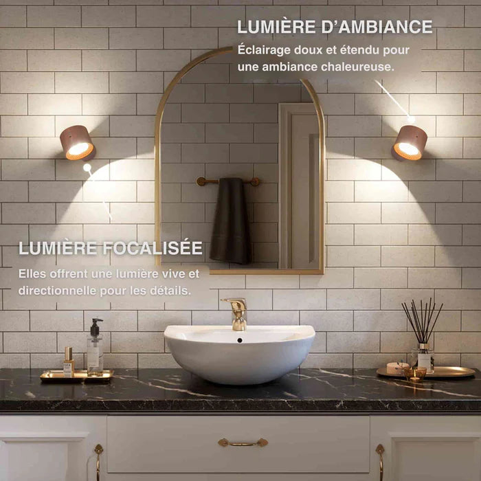 Applique murale à double tête LED
