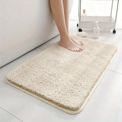 Tapis de sol de salle de bain en peluche épaisse antidérapante