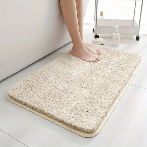 Tapis de sol de salle de bain en peluche épaisse antidérapante
