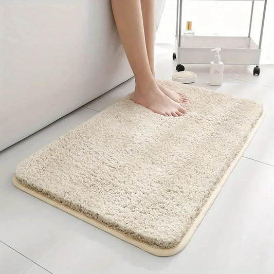 Tapis de sol de salle de bain en peluche épaisse antidérapante