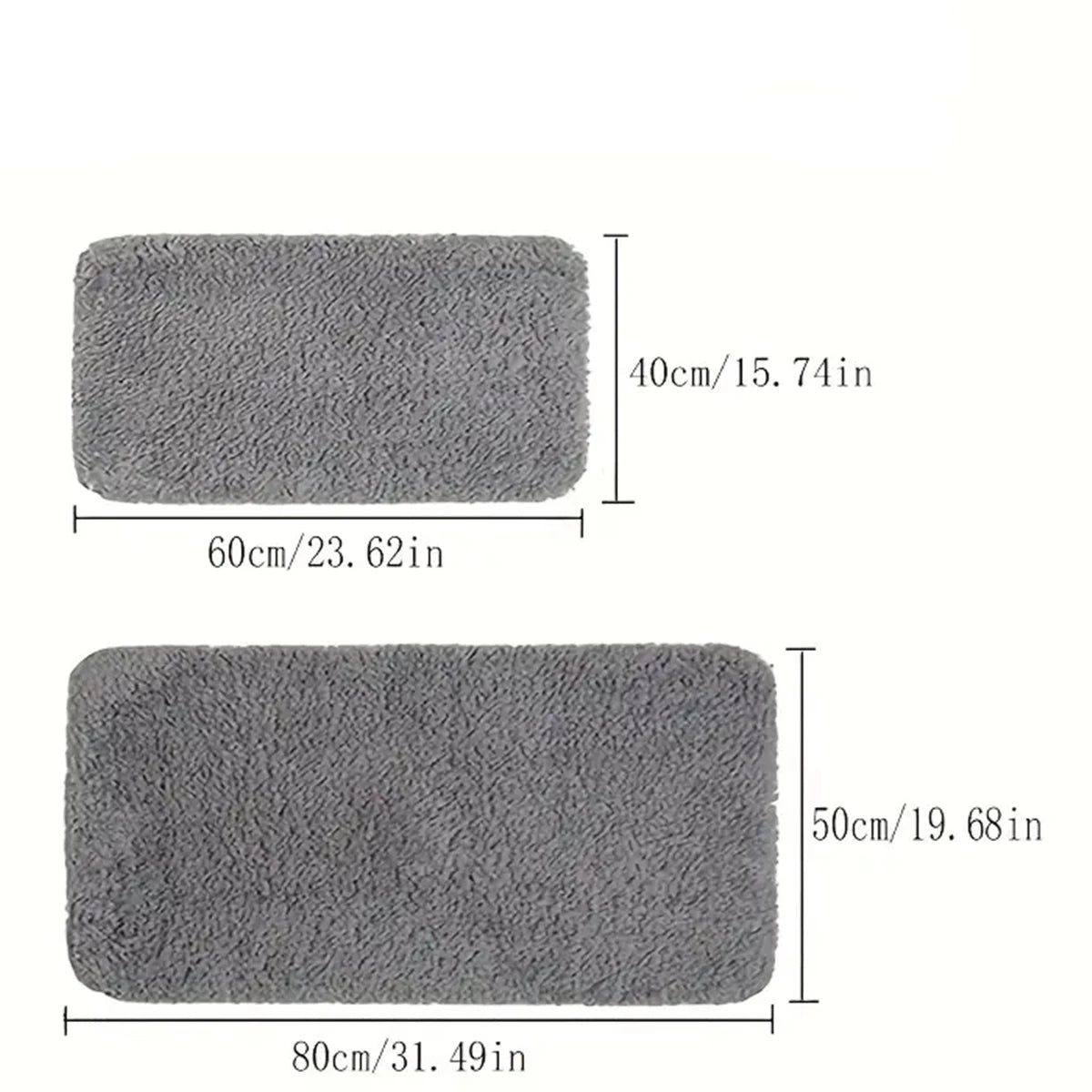 Tapis de sol de salle de bain en peluche épaisse antidérapante