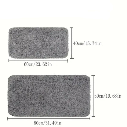 Tapis de sol de salle de bain en peluche épaisse antidérapante